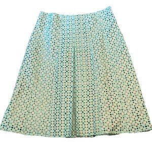 Derek Lam Green A-line Crochet Eyelet Skirt Size 10